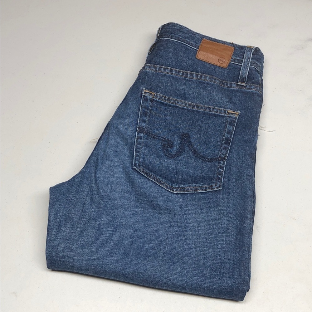 AG ADRIANO GOLDSCHMIED THE ETTA HIGH WAISTED WIDE LEG CROP JEANS 28x27 ⭐️